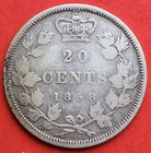 1858 Canada 20 Cents Re-engraved 5 - F vf - Lot 12132