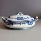 Antique Ct Maling   Sons Lesbury Covered Vegetable Bowl Transferware Cetem Ware
