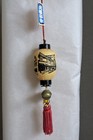 Japanese Vint  Paper Lantern Chochin Ornament With Bell   Uchiko Town