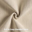 Pack Of 2 Chenille Decorative Throw Pillow Covers 16x16 Inch soft Cozy Stripe   