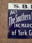 Rare S b  Hays Southern Mutual Fire Insurance Porcelain Sign York  Pa 