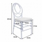 Set Of 3 Acrylic Chiavari Dining Clear Chairs With Cushions Crystal Clear