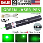9900miles Green Laser Pointer Pen Visible Beam Light 1 Mw Lazer Usb Rechargeable