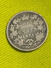 1871 Canada 25 Cents Silver Coin Rare