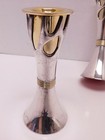 Vtg Sandra Kravitz  tree Of Life  Shabbat Candlesticks Rosenthal Silver Gold 6 