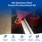 150pcs Stainless Steel Dowel Pin Assortment Kit  20 Sizes m2  M3  M4  M5    304
