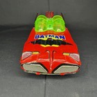 Vintage Collectible Batman And Robin Red Tin Batmobile Car Made In Tiiwan Untest