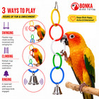 Bonka Bird Toys 36459 Olympic Rings Durable Swing Play Small Parrot Cage Toy Pet