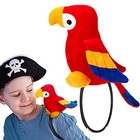 Halloween Shoulder Stuffed Pirate Parrot  Red