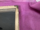 Wooden Jewelry Display Case Hinged With Glass Lid And Removable Black Velvet
