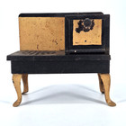 1930   s Metal Ware Corp  Black Original Electric Childrens Stove   Oven Vtg Read