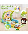 Baby Gym Play Mat With Walker  2 In 1 Kick And Play Piano Activity Center With L