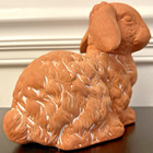 Pier 1 Terra Cotta Hollow Ceramic Bunny Rabbit Figurine   Medium Size 6 5 x4 x6 