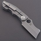 C260 Titanium Handle Stone Washing Cleaver Blade Survival Pocket Tactical Knife