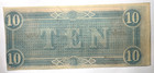 1864  10 Csa Confederate States Of America Currency Note Richmond 82802