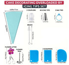 116 Pcs Cake Decorating Kit Set Tools Bags Piping Tips Pastry Icing Bags Nozzles