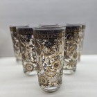 Mcm Culver Chantilly Vtg Highball Cocktail Glasses Tumblers 22kt Gold Set Of Six