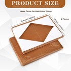 2 Pcs 12 X 15 Inch Heat Press Platen Wrap Cover Heat Resistant Reusable Sheet   