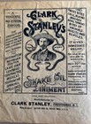 C  1900 Clark Stanley Snake Oil Liniment Rare Brochure Providence Rhode Island