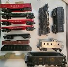 Lot Of 11 Vintage Lionel O Gauge Train Cars-engine Caboose And Misc  Cars 1950s