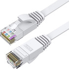 Cat6 Ethernet Cable 40 Ft White  Cat-6 Flat Rj45 Computer Internet Lan Network E
