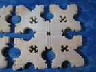 Vintage Handmade Ethiopian Carved Soapstone Trivets 5  Square