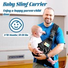 Black Adjustable Baby Sling Carrier Nonslip Hip Seat 1030 Lbs 348 Months