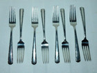 Towle Candlelight Set Of 8 Antique Sterling Silver Forks   1 Original Owner