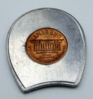 Vintage Encased Lincoln Cent Good Luck Token Horseshoe 1996