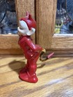 Vintage Devil Red Pixie Figurine Ceramic With Tail 1955 Mcm Wales Japan 5 1 2   