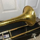 King Tempo Ii 607 Trombone With Mouthpiece And Case  see Photos  Needs Work 