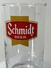 Vintage Schmidt Beer Glass 4 5    Red Gold Ribbon Chaser 7-8 Ounce