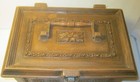 Vintage Faux Wood Brown Plastic Max Klein Sewing Box Empty No Cracks Or Chips  