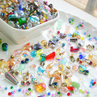 Half Pound Assorted Glass Beads For Jewelry Making  2-16mm Colorful Crystal Bead