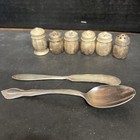 Sterling Silver Lot 90 Grams Mixed Items Spoon Knife Shakers Not Scrap Or Keep