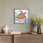 Framed Sea Turtle Wall Art  Wooden Coastal Ocean Life Picture Artwork Seabed    