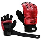  Half Mitts Mma Ufc Training Boxing Punch Bag Martial Arts Gloves Medium Red