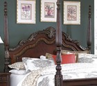 On Sale - 5 Piece Traditional Cherry Bedroom Set W  Queen King Poster Bed Ia5f