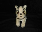 Steiff Small Bully Bulldog Dog Mohair Red Collar Standing Plush Stuffed Animal