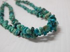 Vintage Navajo Sterling Silver   Turquoise Double Strand Necklace - Xtra Nice  