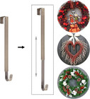 Adjustable Wreath Hanger For Front Door  Over The Door Hook 15-25 Inch  Holds Up
