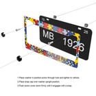 Personalized License Plate Frame Stainless Steel Autism Awareness Puzzle