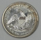1863 Liberty Seated Quarter Proof Silver 25c   Some Reverse Pitting