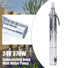 24v 370w Stainless Solar Water Pump Deep Well Solar Submersible Pump Durable New