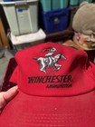 Vintage Winchester Ammunition Red Snapback Hat Cap Embroidered Osfm Snapback
