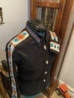 Western All Day Black Stretch Taffeta Hidden Zipper Retro Horse Show Day Shirt
