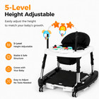 Baby Walker Activity Center  5-in-1 Anti-tip Toddler Walker With Music   Toys