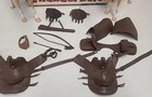 Vintage Marx Johnny West Thunderbolt Lot Of 2 Horses Accessories Original Box 