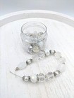 Retired Jesse James Beads    crystal Glacier    Strand   Mix   Clear White Silver