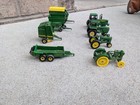 Lot Of John Deere Ertl Tractors Manure Spreader Grain Box Wagon 